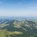 Gipfelblick hinunter auf das sanfte Appenzellerland