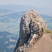 Ein(e) Berggänger(in) auf dem Gipfel des Öhrli, in Originalgrösse knapp zu erkennen