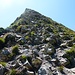 steiles und brüchiges Schrofengelände am Nordgrat der Rothornspitze