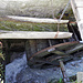 Das Wasserrad der historischen Mühle in Ausserberg