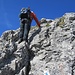 ich an der IIer-Stelle am Grat im Aufstieg