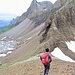 Eccoci in vista del valico della Rot Grätli. Sulla destra si vedono le tracce del percorso che porta alla Bannalp