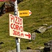 Q1945 bivio Alpe Redich - Gana Negra e nuovo cartello Pizzo del Corvo 3015mt