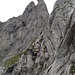 Im Klettersteig nach Ostegg (im unteren Teil noch etwas lockerer)