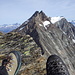 Kurze Pause mit Blick auf den Lagginhorn Südgrat welchen wir auch schon klettern durften