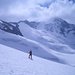 Die Schneesonde fest in der Hand – im Akkumulationsgebiet des Rhonegletschers