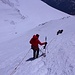 Im Abstieg vom Elbrus - Hier vom Westgipfel hinunter zum Sattel.