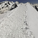 Breithorn Gipfelgrat, zunächst sehr breit