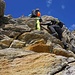 Kurze schöne Kletterstelle am Weg zur Simonyspitze