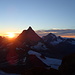 Sonnenuntergang am Matterhorn