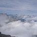 Piz Beverin: Panorama SW wolkenverhangen.
