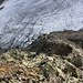 Tiefblick vom obersten Augstenhüreli-Südostgrat auf den  Chüealp Gletscher.