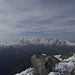 Das Monte-Rosa-Massiv mit Nordend, Dufourspitze, Liskamm, Castor, Pollux und dem Breithorn