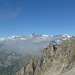 das Berner Oberland scheint besseres Wetter zu haben, am Gipfel zogen doch immer wieder Wolken durch