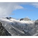 Vista dal Passo del Castellaccio, ghiacciaio del Pisgana, a dx la "Calotta"