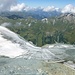 Auf dem Gipfelplateau des Ringelspitz. Wie lange sich wohl dieses Gletscherchen noch halten kann?