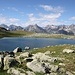 <b>Lago Boden superiore (2348 m).<br />Ai Laghi Boden sono state individuate 235 specie vegetali (Fonte: Peccenini Gardini, 1985).</b>