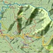 Mappa estratta dalla carta digitale edita dalla comunità montana Triangolo Lariano: itinerario di salita evidenziato inblu, discesa in giallo