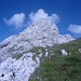 Der Gipfelaufbau des Dürrkarhorns. Oben fast nur noch Gehgelände