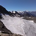 Glacier du Grand Pisaillas; der erste Berg im Hintergrund links ist der Albaron (3637m), etwas weiter rechts die Pointe de Ronce (3612m)