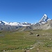 überraschende kleine Hochfläche auf Triftchumme - mit Breit- und Matterhorn