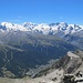 imposant auch der Tiefblick nach Zermatt hinunter
