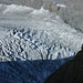 Tiefblick auf den Rosenlaui-Gletscher.