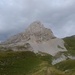 Pointe Blanche (2438m), rechts davon der Col de la Balafrasse, über den der Anstieg führt