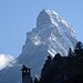 Start in Zermatt mit einem letzten Abendblick auf das Matterhorn