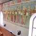 L'apertura delle finestre gotiche ha compromesso una parte degli affreschi.