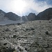 Der Gletscher und die Lücke von unten