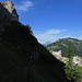 Vom Gipfel wieder auf den Sonnenberggrat-Weg abgestiegen / continuamo sul sentiero del Sonnenberggrat