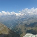 Blick vom Gipfel - nur das Breithorn war fast immer zu sehen