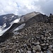 Gältegletscher, der soeben überschrittene Grat und der Gipfelsteinmann auf dem Arpelihorn, der...