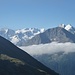 noch verdeckt der mächtige Piz Chalchagn den Piz Bernina ...