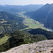 Rückblick vom Aufstiegsweg nach Norden auf Achenkirch