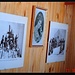 ..sulla foto di sinistra, le maestranze durante la costruzione della prima capanna tra il 1890 e il 1893. al centro la Regina Margherita, presente sulla terza il giorno dell' inugurazione.....