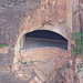 Die Fenster des alten, schmalen Zion-Mount Carmel Tunnel
