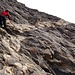 ... Monte Forno Südwand, die Route führt exponiert entlang einer fantastischen Ader aus Bergeller Granit