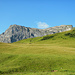 An der Madlochalpe mit Blick zum Hasenfluh-Plateau.
