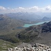 auch heute ein schöner Blick zum Berninapass und Lago Bianco