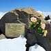 Gedenktafel für einen verstorbenen Alpinisten