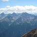 die Bernina leider weitgehend und der Monte Disgrazia vollständig in Wolken