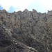 Gipfelaufbau der Eisenspitze mit Stellen II und Fixseil