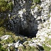 Uno dei tanti buchi presenti sulle Grigne, terra di grotte anche molto profonde.