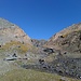 Colle del LEynir (3084m), links die Punta del Leynir (3238m), rechts der Hang zum MTB