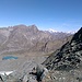 am Colle Leynir:der Mont Blanc taucht nun im Hintergrund auf, etwa 50km entfernt 