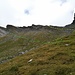 On the left is the saddle 2678m. In yellow is today's approach to the ridge, in green last year's.