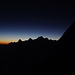 Wunderbare Silhouette der Berner Alpen