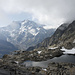 Blick zum gewaltigen Monte Rosa Massiv.